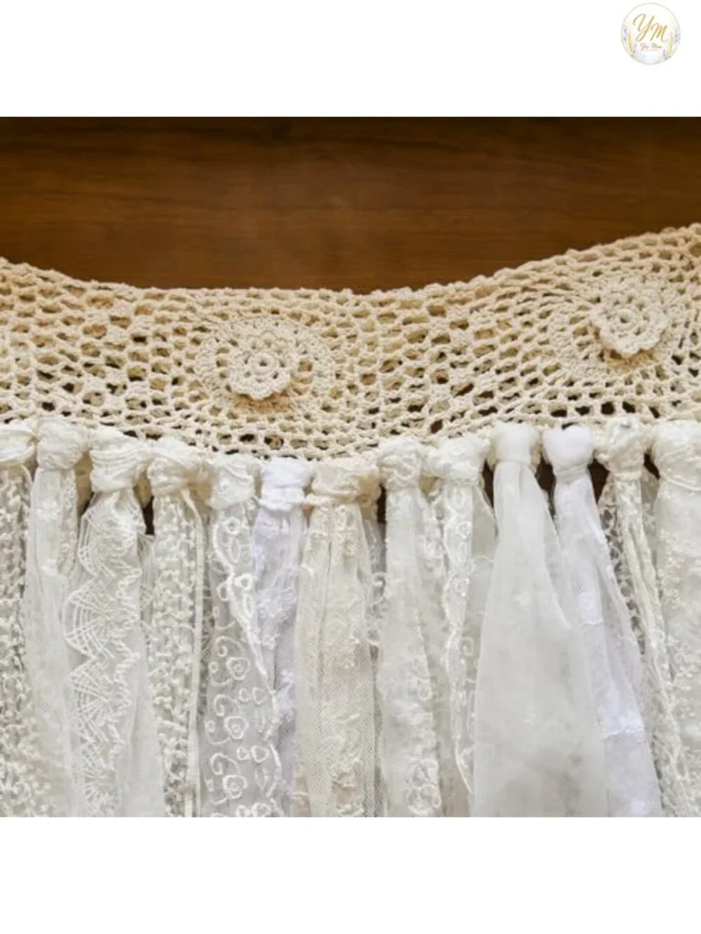 Lace Kitchen Valances Hand Crochet Curtains for Windows Bohemian Cafe Curtains